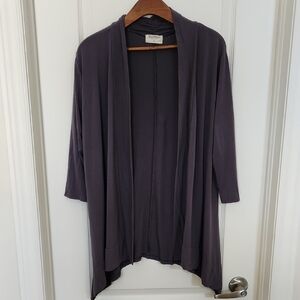 L Bamboo by Creation Open Front Cardigan
